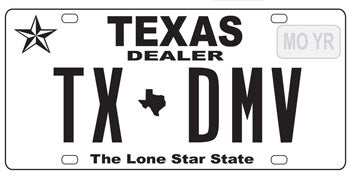 TEXAS DEALER PLATE
